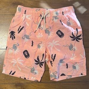 Brisira Flamingo Print Swim Shorts - Size 10-12Y